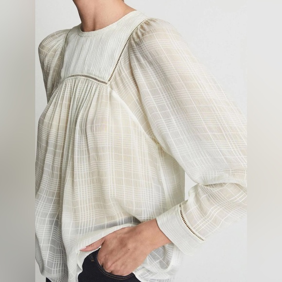 REISS MARCIA LADDER INTEREST BLOUSE New With Tags - Picture 5 of 14